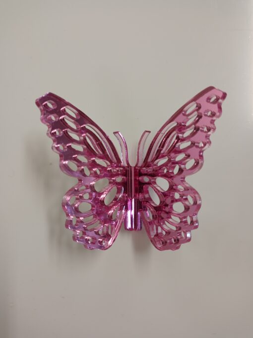 Πεταλούδα plexiglass 3d pink