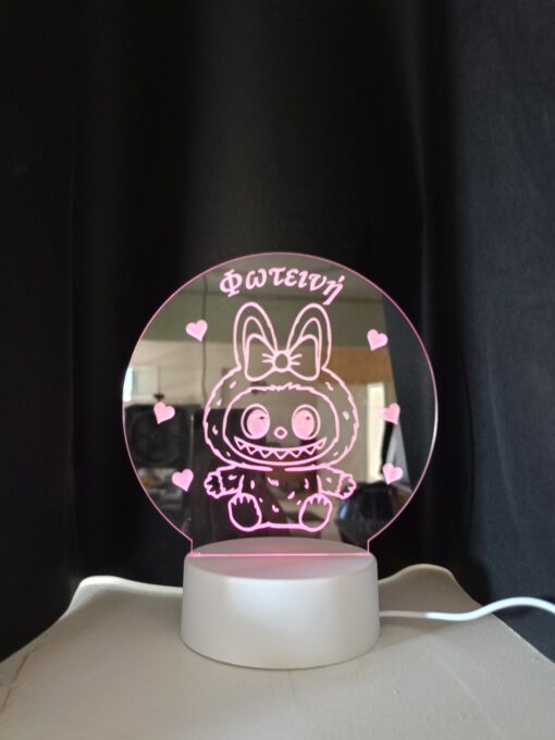 Φωτιστικό labubu led plexiglass